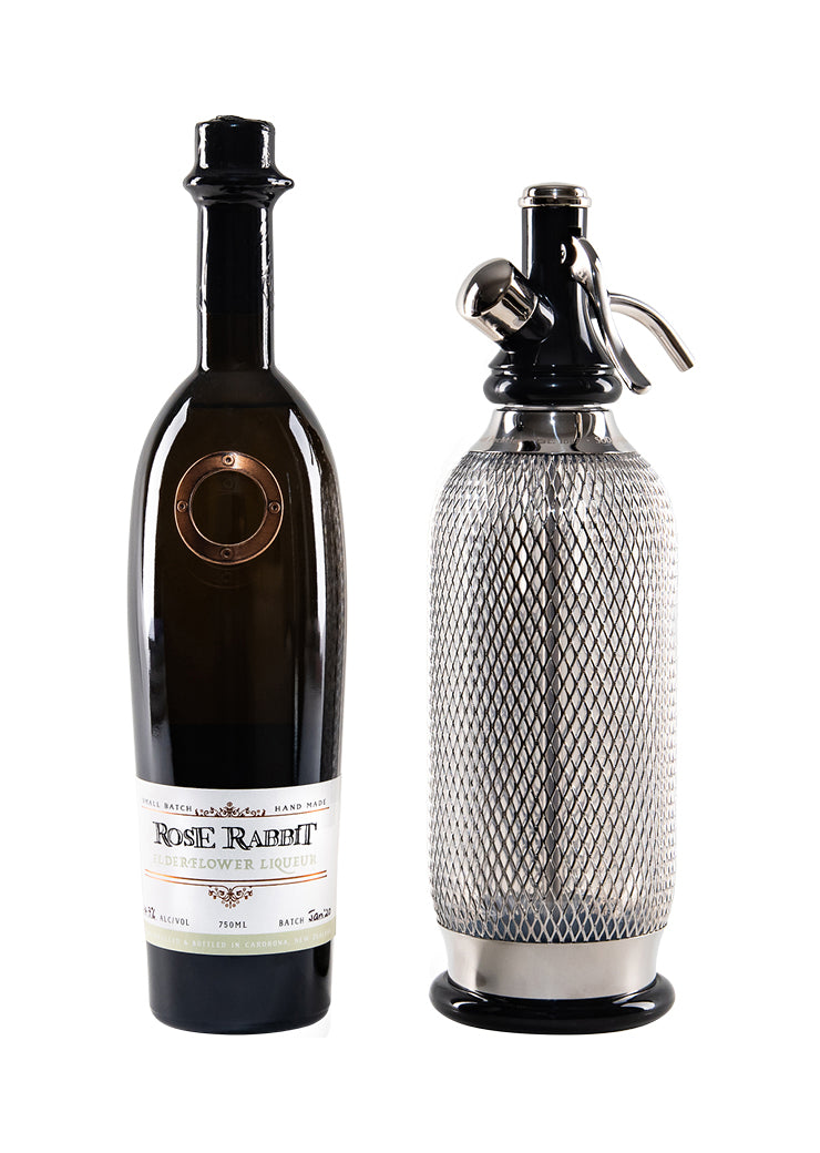 Rose Rabbit Elderflower Liqueur with Soda Maker Set