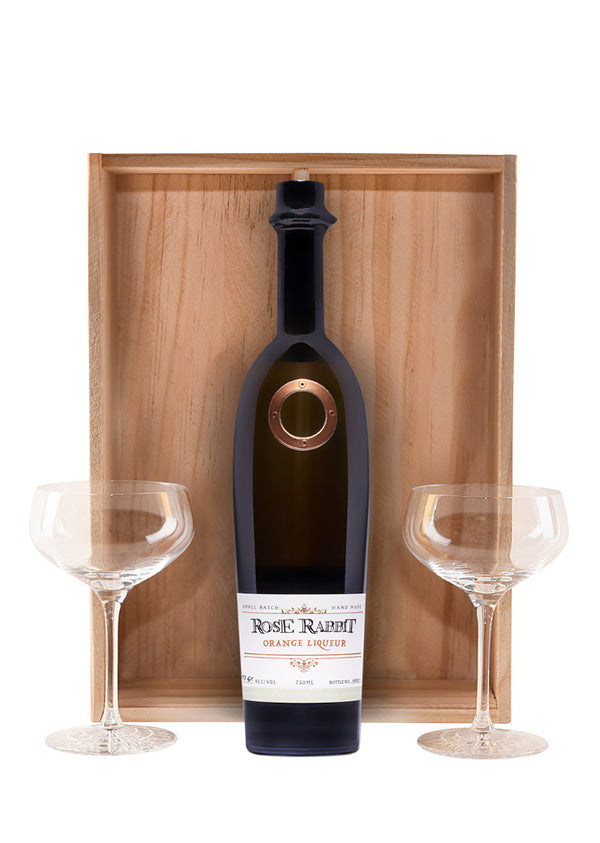 Rose Rabbit Orange Liqueur & Glass Set