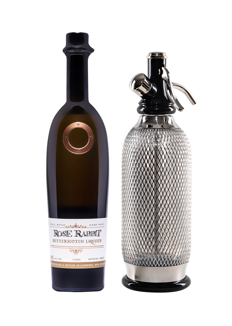 Rose Rabbit Butterscotch Liqueur with Soda Maker Set